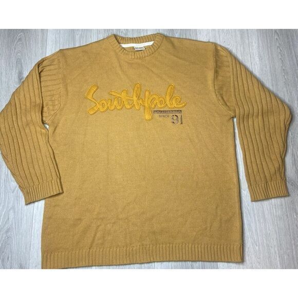 Southpole Other - Southpole Sweater Mens XL Gold Since 91 Embroidered Streetwear Y2K Hip Hop Retro